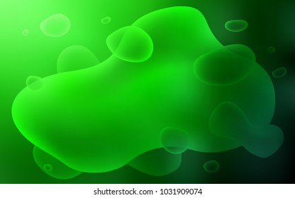 Light Green vector pattern with lava shapes. Blurred geometric sample with gradient bubbles.  The best blurred design for your business.