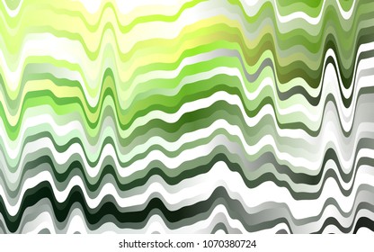 Light Green vector pattern with lava shapes. Shining illustration, which consist of blurred lines, circles. Brand-new design for your ads, poster, banner.