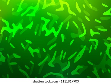 Light Green vector pattern with lava shapes. Shining crooked illustration in marble style. Textured wave pattern for backgrounds.