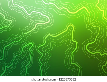 Light Green vector pattern with lava shapes. Colorful abstract illustration with gradient lines. New composition for your brand book.