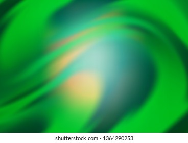 Light Green vector pattern with lava shapes. Shining illustration, which consist of blurred lines, circles. Brand new design for your ads, poster, banner.