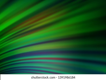 Light Green vector pattern with lava shapes. Shining crooked illustration in marble style. Textured wave pattern for backgrounds.