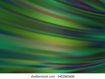 Light Green vector pattern with lava shapes. Glitter abstract illustration with wry lines. A completely new marble design for your business.