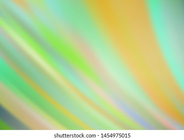 Light Green vector pattern with lava shapes. Blurred geometric sample with gradient bubbles.  New composition for your brand book.