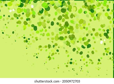 Light Green vector pattern with lava shapes. Blurred geometric sample with gradient bubbles.  The best blurred design for your business.