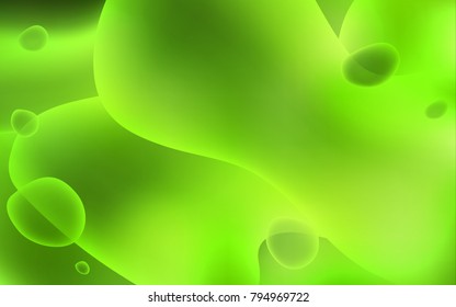 Light Green vector pattern with lava shapes. Colorful abstract illustration with gradient lines. A new texture for your  ad, booklets, leaflets.