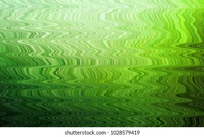 Light Green vector pattern with lines, ovals. A vague circumflex abstract illustration with gradient. New composition for your brand book.