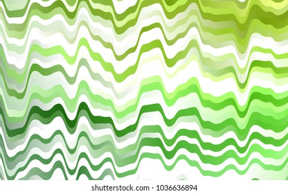 Light Green vector pattern with lines, ovals. Colorful abstract illustration with gradient lines. A completely new marble design for your business.