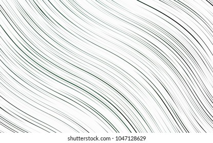 Light Green vector pattern with lines, ovals. Shining illustration, which consist of blurred lines, circles. Marble style for your business design.