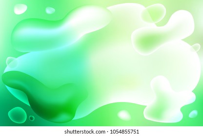 Light Green vector pattern with lines, ovals. Colorful abstract illustration with gradient lines. The template for cell phone backgrounds.