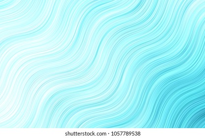 Light Green vector pattern with lines, ovals. Colorful abstract illustration with gradient lines. A completely new template for your business design.