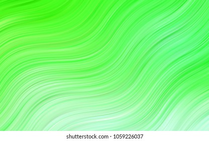 Light Green vector pattern with lines, ovals. Shining crooked illustration in marble style. A completely new memphis design for your business.