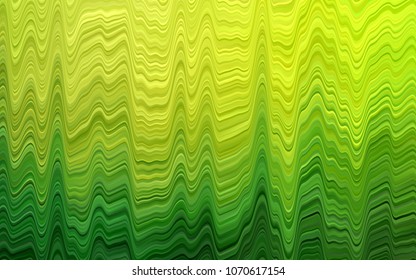 Light Green vector pattern with lines, ovals. Creative illustration in halftone marble style with gradient. A completely new marble design for your business.