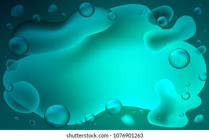 Light Green vector pattern with lines, ovals. Creative illustration in halftone memphis style with gradient. Textured wave pattern for backgrounds.