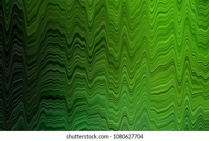 Light Green vector pattern with lines, ovals. A vague circumflex abstract illustration with gradient. A completely new template for your business design.