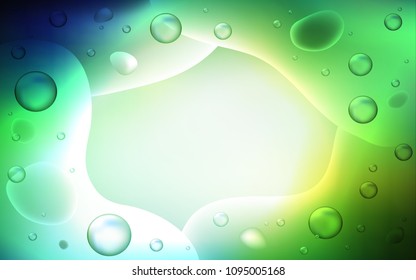 Light Green vector pattern with lines, ovals. A vague circumflex abstract illustration with gradient. Pattern for your business design.