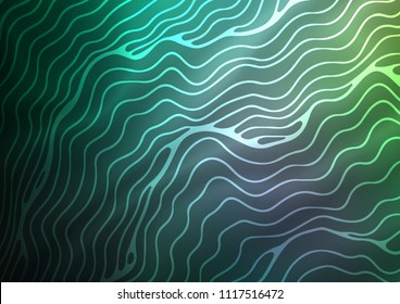 Light Green vector pattern with lines, ovals. Creative geometric illustration in marble style with gradient. Marble design for your web site.