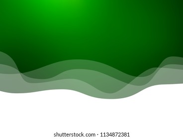 Light Green vector pattern with lines, ovals. Shining crooked illustration in marble style. The best blurred design for your business.