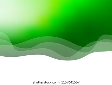 Light Green vector pattern with lines, ovals. Shining crooked illustration in marble style. Textured wave pattern for backgrounds.