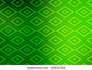 Light Green vector pattern with lines, rectangles. Colorful decorative design in simple style with lines, rhombuses. Backdrop for TV commercials.