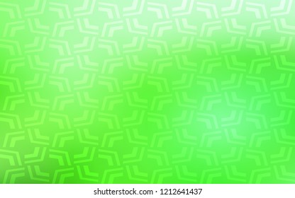 Light Green vector pattern with lines, ovals. Shining illustration, which consist of blurred lines, circles. A completely new template for your business design.