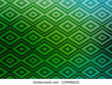 Light Green vector pattern with lines, rectangles. Colorful decorative design in simple style with lines, rhombuses. Pattern for websites, landing pages.