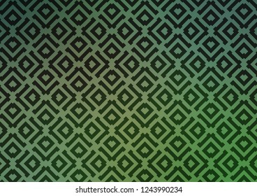 Light Green vector pattern with lines, rectangles. Modern geometric abstract illustration with lines, squares. Pattern for business booklets, leaflets.