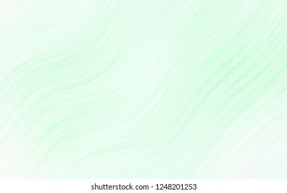 Light Green vector pattern with lines, ovals. A sample with blurred bubble shapes. The template for cell phone backgrounds.