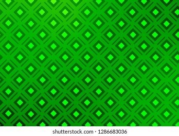 Light Green vector pattern with lines, rectangles. Glitter abstract illustration with colorful lines, rhombuses. Pattern for ads, posters, banners.