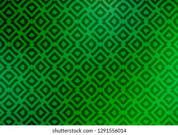 Light Green vector pattern with lines, rectangles. Shining colorful illustration with lines, rectangles. Smart design for your business advert.