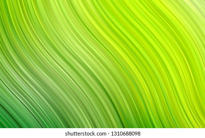 Light Green vector pattern with lines, ovals. Colorful illustration in abstract marble style with gradient. The template for cell phone backgrounds.