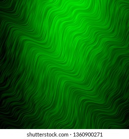 Light Green vector pattern with lines. Abstract gradient illustration with wry lines. Pattern for booklets, leaflets.
