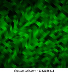 Light Green vector pattern with lines. Abstract illustration with gradient bows. Template for your UI design.