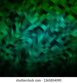 Light Green vector pattern with lines. Colorful abstract illustration with gradient curves. Best design for your posters, banners.