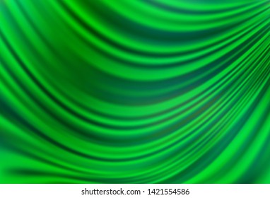 Light Green vector pattern with lines, ovals. A completely new color illustration in marble style. Pattern for your business design.