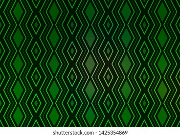 Light Green vector pattern with lines, rectangles. Colorful decorative design in simple style with lines, rhombuses. Pattern for business booklets, leaflets.