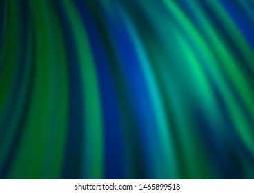 Light Green vector pattern with lines, ovals. A sample with blurred bubble shapes. Marble design for your web site.