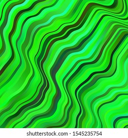 Light Green vector pattern with lines. Illustration in abstract style with gradient curved.  Pattern for busines booklets, leaflets