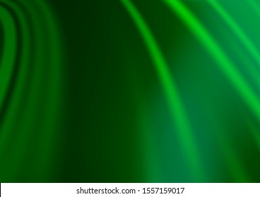 Light Green vector pattern with lines, ovals. Glitter abstract illustration with wry lines. A completely new template for your business design.