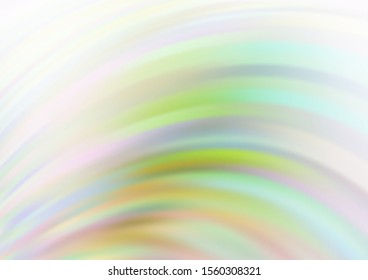 Light Green vector pattern with lines, ovals. Shining illustration, which consist of blurred lines, circles. Textured wave pattern for backgrounds.