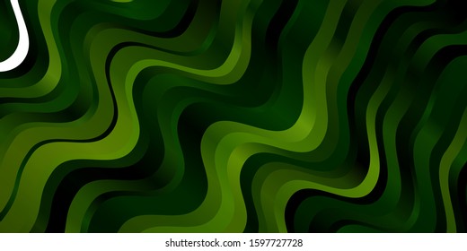 Light Green vector pattern with lines. Bright sample with colorful bent lines, shapes. Pattern for websites, landing pages.