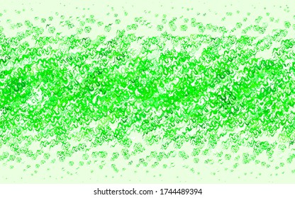 Light Green vector pattern with lines. Brand new colorful illustration in curved style. Texture for booklets, leaflets.