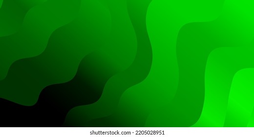 Light Green vector pattern with lines. Abstract illustration with gradient bows. Pattern for booklets, leaflets.