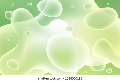 Light Green vector pattern with liquid shapes. Colorful illustration in abstract memphis style with gradient. The elegant pattern for brand book.