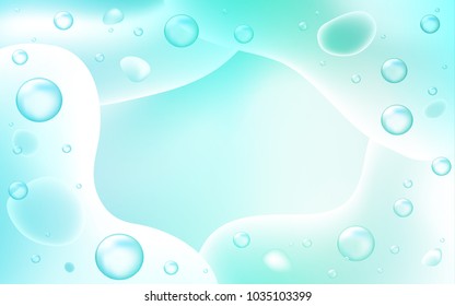 Light Green vector pattern with liquid shapes. An elegant bright illustration with gradient. A new texture for your  ad, booklets, leaflets.