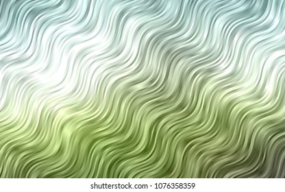 Light Green vector pattern with liquid shapes. Modern gradient abstract illustration with bandy lines. New composition for your brand book.