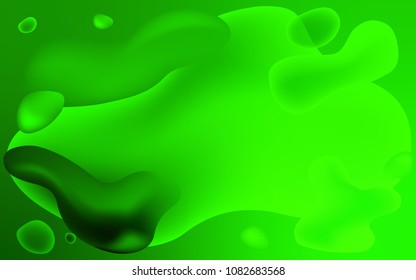 Light Green vector pattern with liquid shapes. A vague circumflex abstract illustration with gradient. The best blurred design for your business.