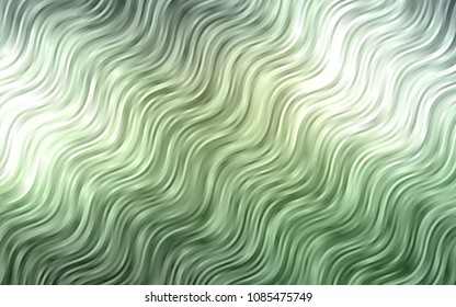 Light Green vector pattern with liquid shapes. A sample with blurred bubble shapes. Marble style for your business design.