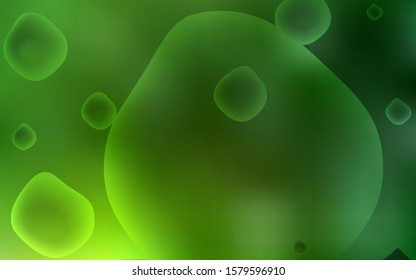 Light Green vector pattern with liquid shapes. A completely new color illustration in memphis style. Textured wave pattern for backgrounds.