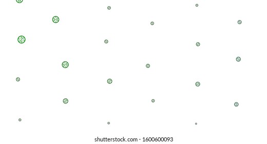Light Green vector pattern with magic elements. Colorful vintage illustration with gradient alchemy shapes. Simple base for your occult design.